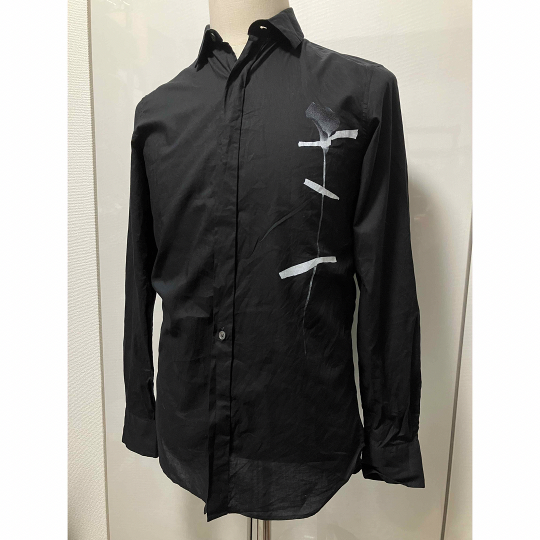 アンドゥムルメステール ワンポイントプリントデザイン　ブラックシャツ　XS