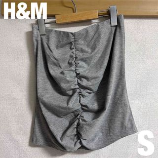 エイチアンドエム(H&M)のH&M  Sサイズ　ミニスカート　スウェット　グレー　プチプラ　スカート(ミニスカート)