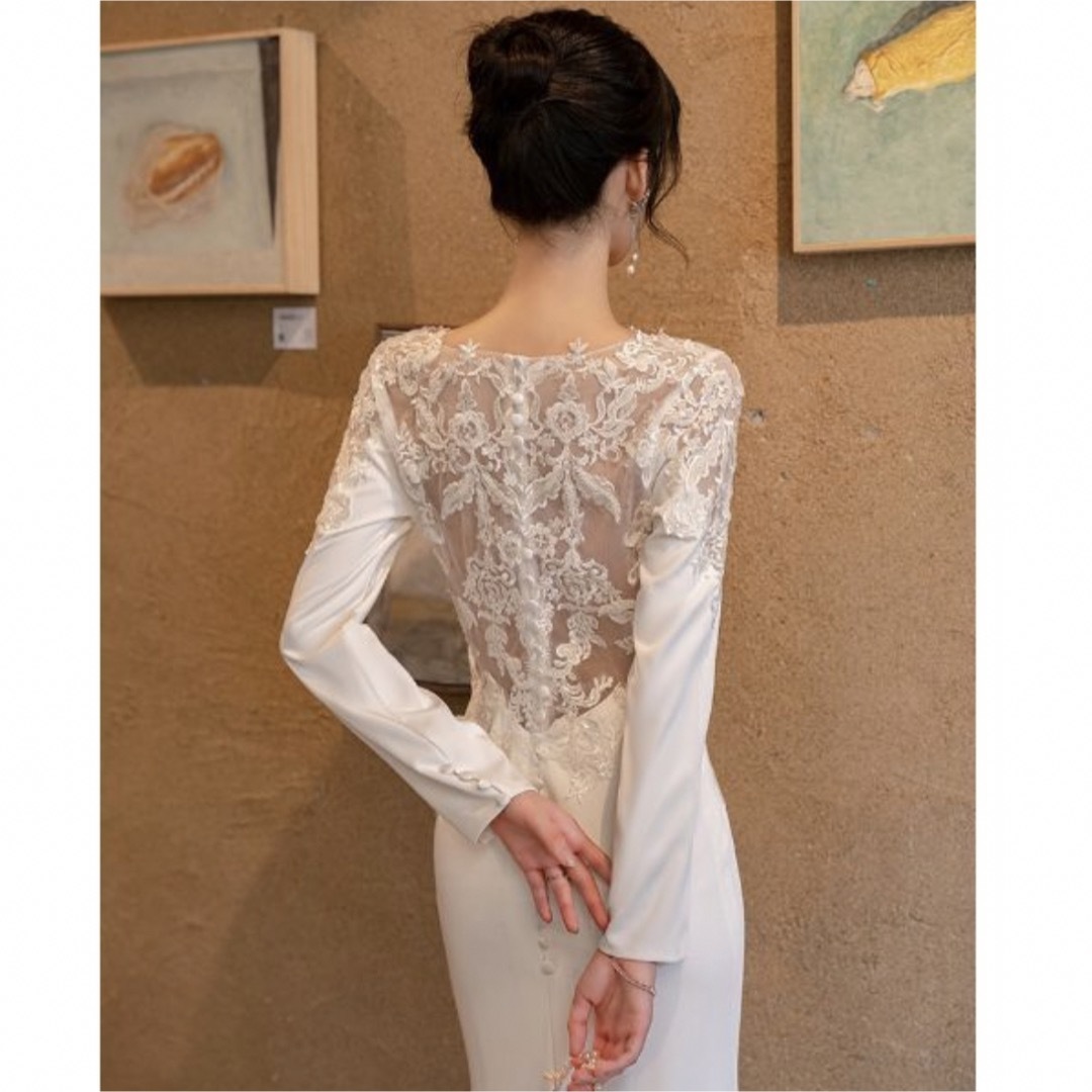 オーダーメイド　スレンダードレス　ウェディング レディースのフォーマル/ドレス(ウェディングドレス)の商品写真