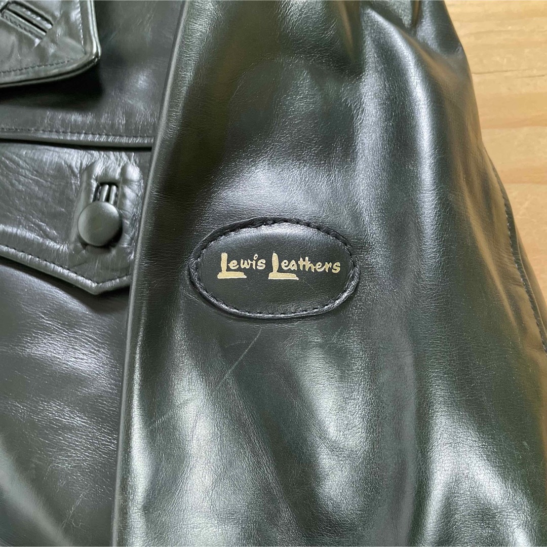 Lewis Leathers(ルイスレザー)のデッドストック☆ヴィンテージ ルイスレザー  レザーコート グリーン/L メンズのジャケット/アウター(レザージャケット)の商品写真