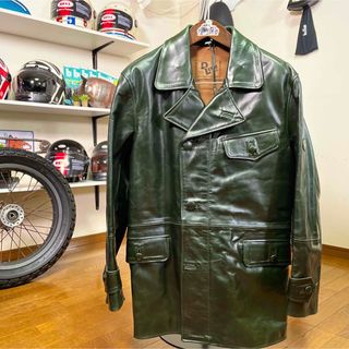 ルイスレザー(Lewis Leathers)のデッドストック☆ヴィンテージ ルイスレザー  レザーコート グリーン/L(レザージャケット)