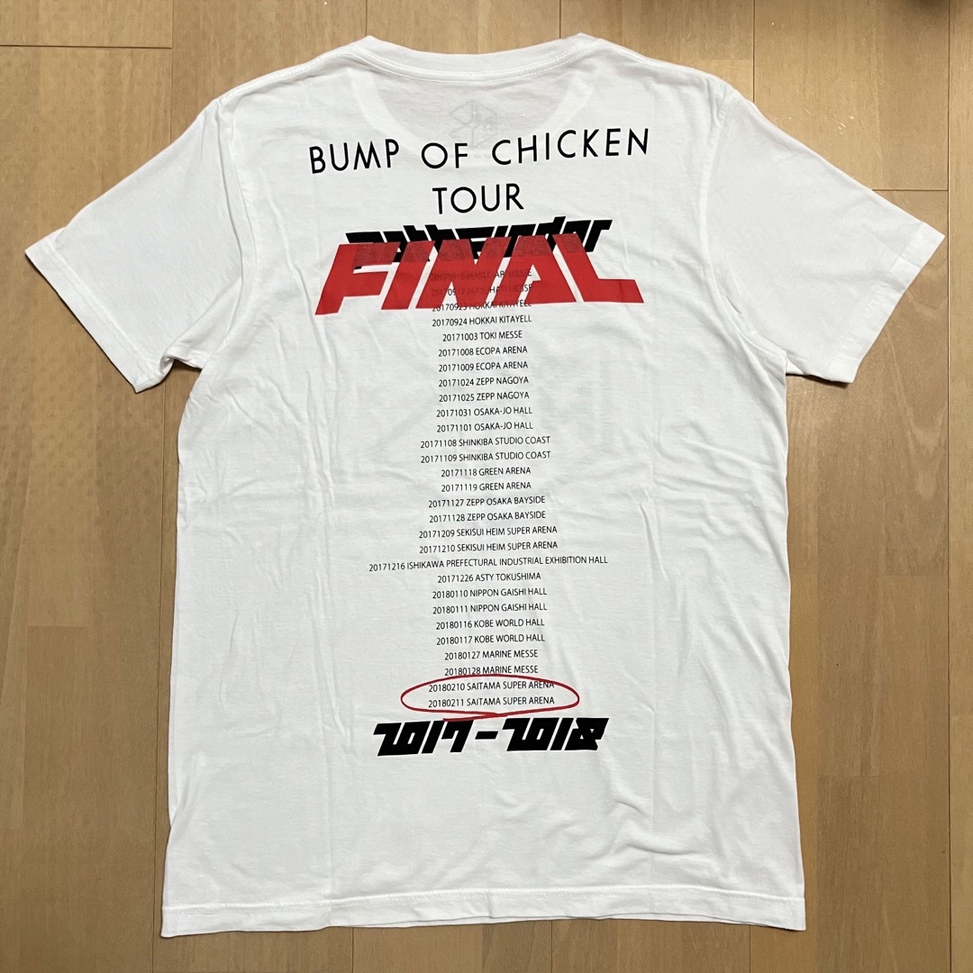 BUMP OF CHICKEN 「PFツアーファイナルTシャツ(白)」Sサイズの通販 by ...