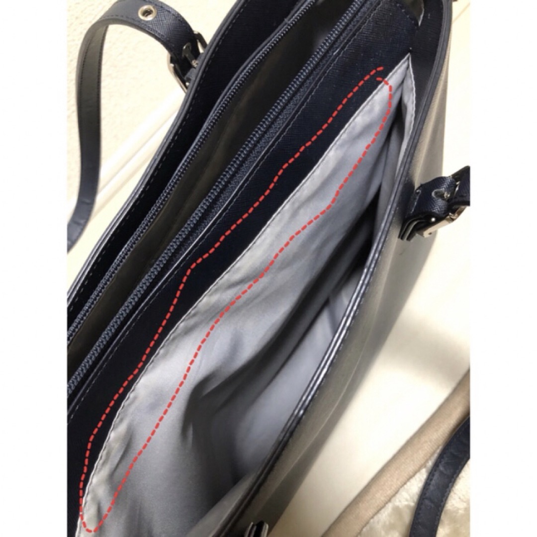 AOKI(アオキ)のAOKI 着せ替えハンドルトートバッグ　紺　ネイビー　就活　通勤 メンズのバッグ(ビジネスバッグ)の商品写真