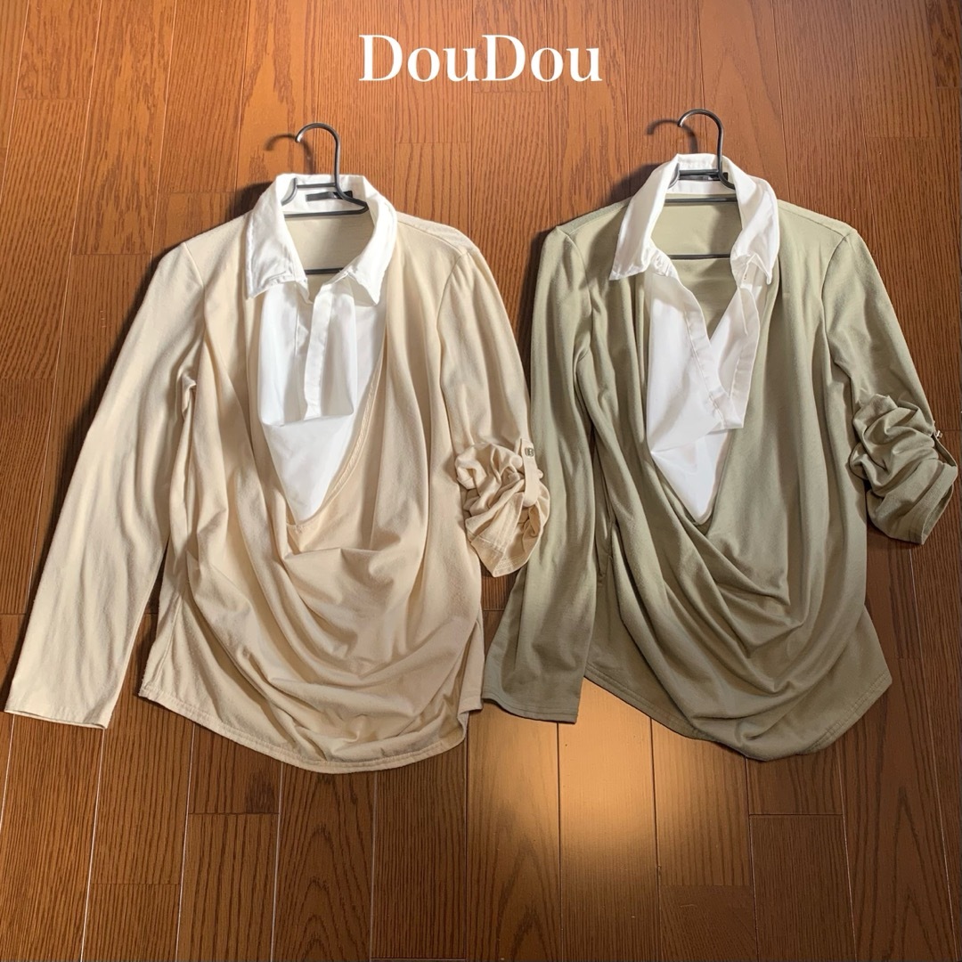 DouDou(ドゥドゥ)のDouDou   トップス　2着　M レディースのトップス(シャツ/ブラウス(長袖/七分))の商品写真