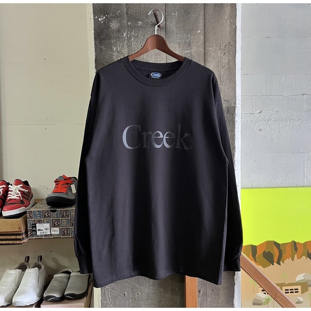 Creek Angler's Device L/S Logo Tee XL 黒eve - Tシャツ/カットソー 