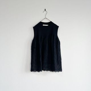 マウジー(moussy)のMOUSSY レースコンビニット ブラック 黒 タンクトップ マウジー(シャツ/ブラウス(半袖/袖なし))