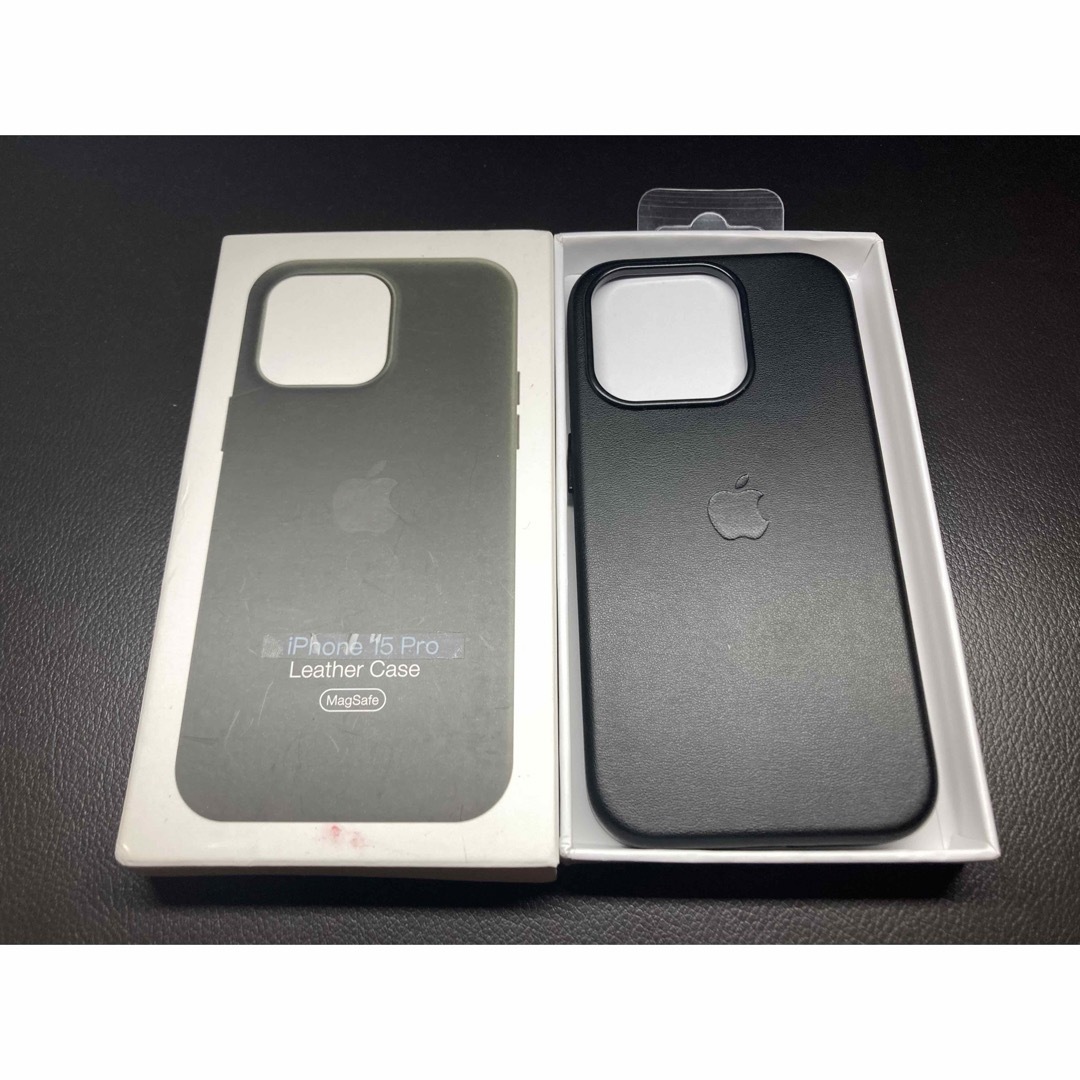 互換品MagSafe対応iPhone 15 Pro レザーケース ミッドナイトの通販 by