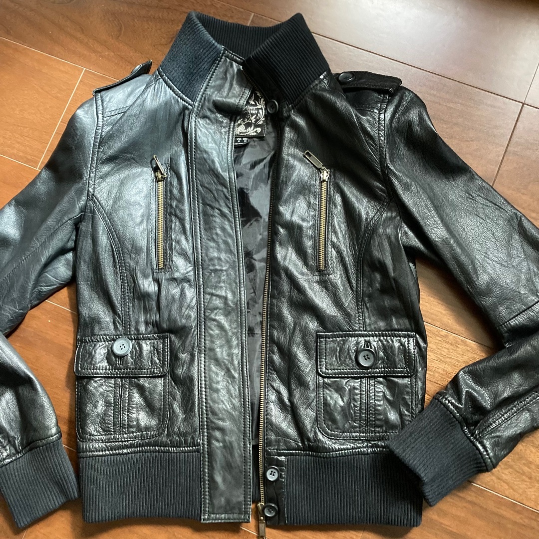 【超美品】Zara リアルレザーライダースジャケット Mサイズ ZARA - 【タグ付き】ZARA リアルレザーライダースジャケット M