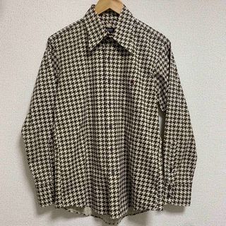 バーバリーブラックレーベル(BURBERRY BLACK LABEL)のバーバリーブラックレーベル　総柄シャツ　長袖　刺繍ロゴ　15(シャツ)