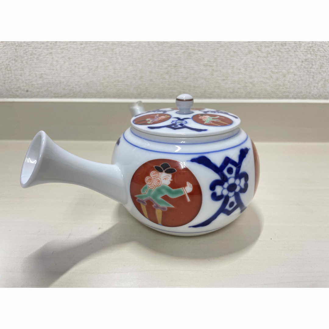 新品即決 【希少 美品】深川製磁 異人絵 茶器セット 湯呑み5客 金彩 ...