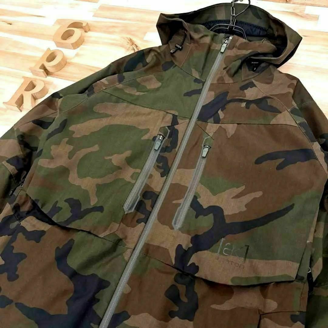 バートン】スノーボード ウェア AK ゴアテックス ジャケット 迷彩カモ XS-
