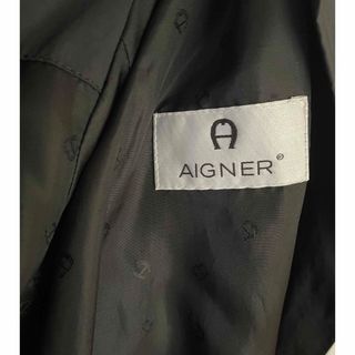 AIGNER - アイグナー ブラック スプリングコートの通販 by