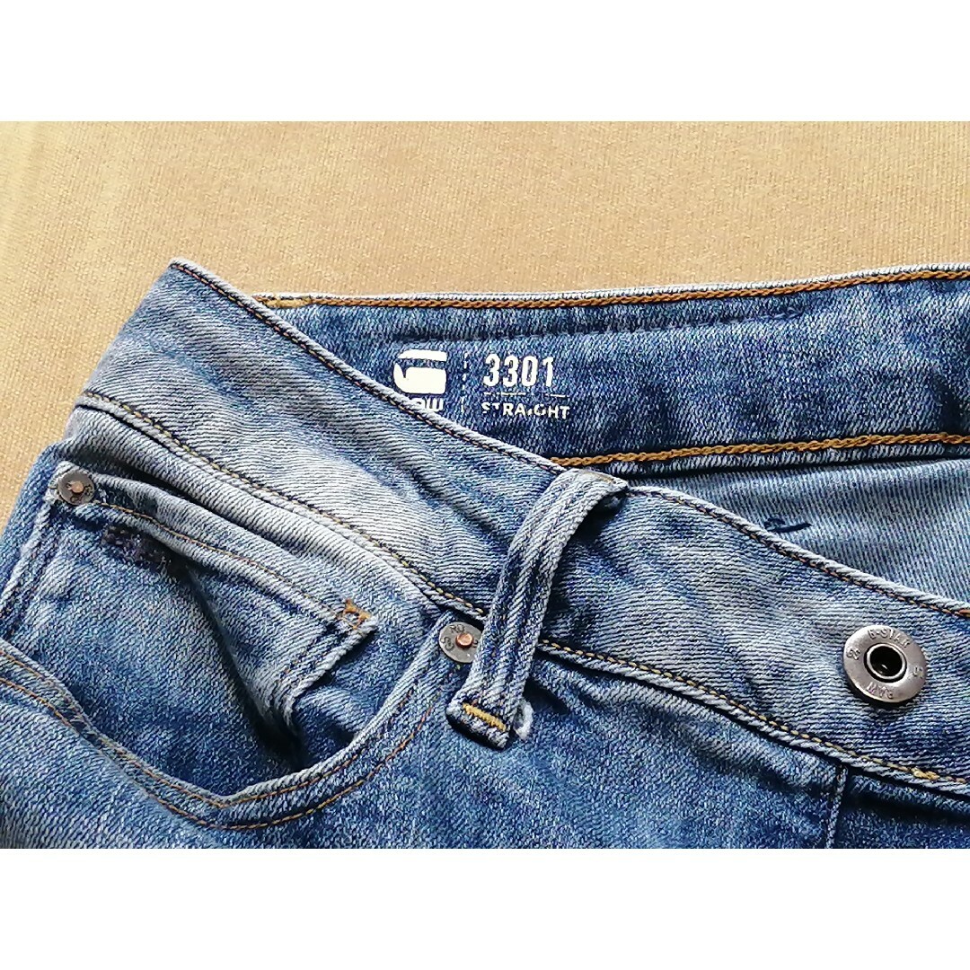 G-STAR RAW(ジースター)の美品　G-STAR RAW　W30L32　3301ストレッチストレート メンズのパンツ(デニム/ジーンズ)の商品写真