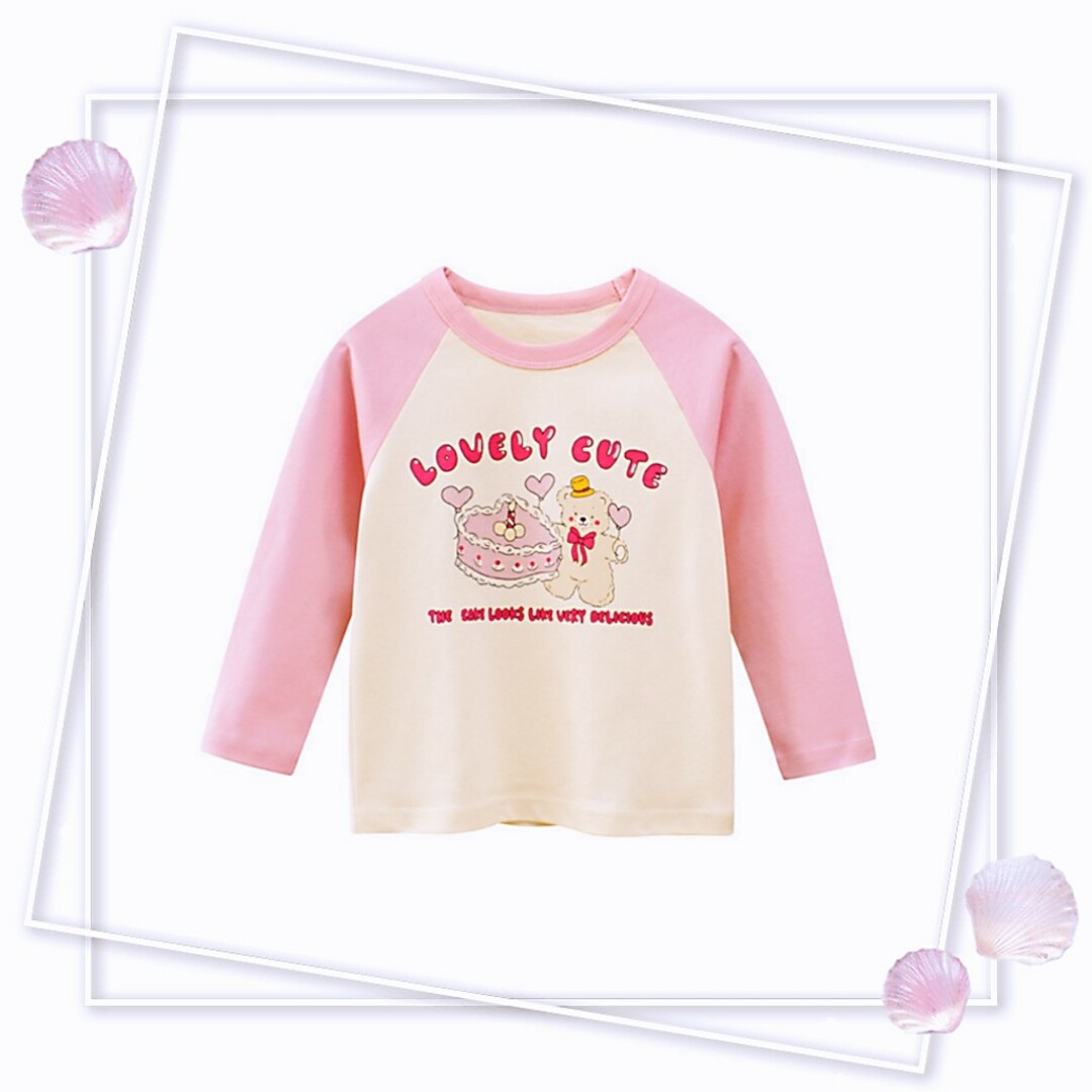 大人気 キッズシャツ　トップス　Tシャツ　長袖　綿100% 女の子服120 キッズ/ベビー/マタニティのキッズ服女の子用(90cm~)(Tシャツ/カットソー)の商品写真