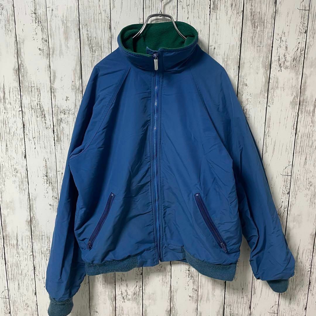 90s L.L.BEAN アメリカナイロンジャケットジップアップ裏起毛メンズ 1