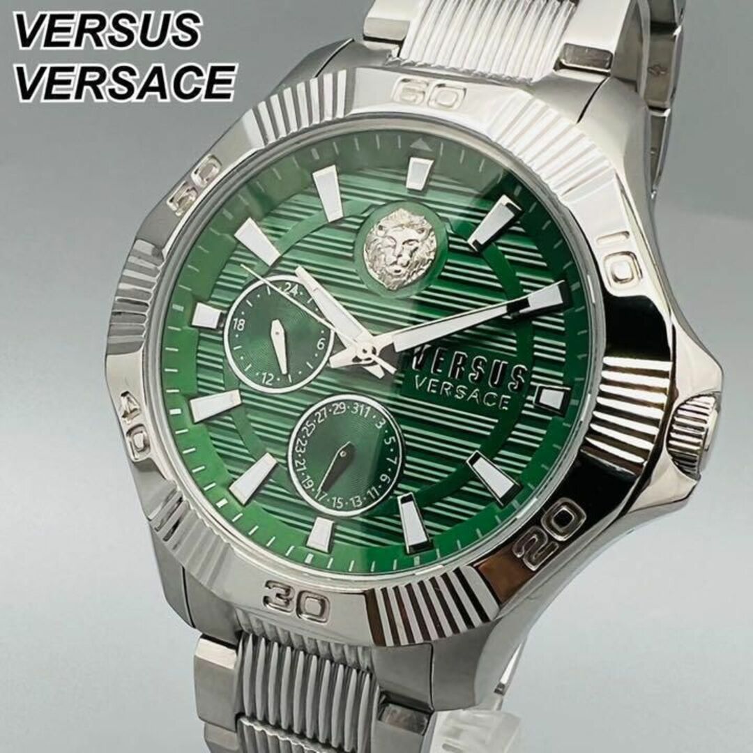 VERSACE(ヴェルサーチ)のヴェルサス ヴェルサーチ 腕時計 メンズ 新品クォーツ グリーン ケース付属 緑 メンズの時計(腕時計(アナログ))の商品写真