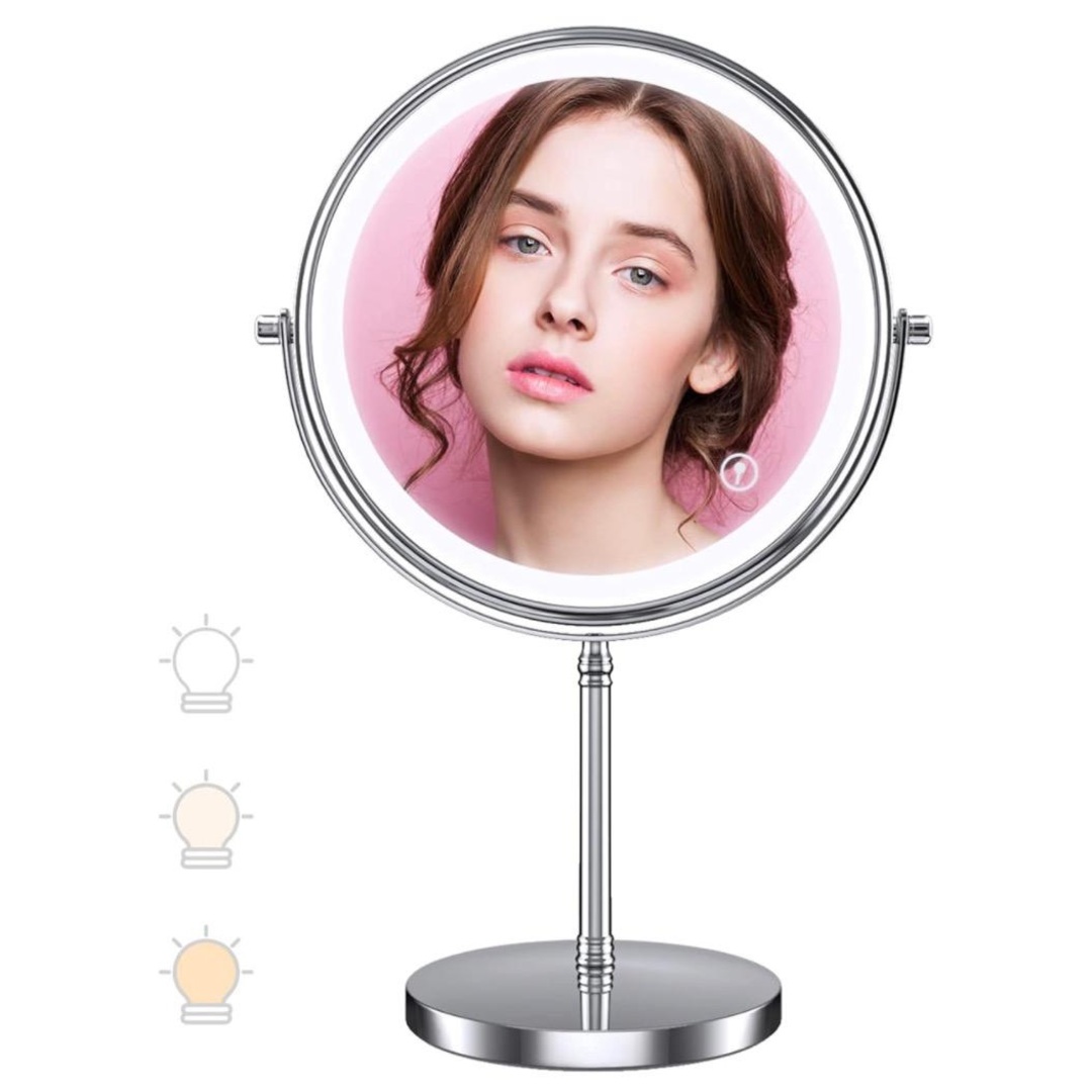 【残り1個！】MILPROX 化粧鏡 ライト付き 女優ミラー 1倍5倍拡大鏡