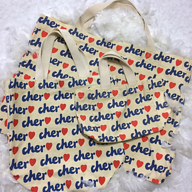 Cher(シェル)の美品 cher トートバック 3点 セット レディースのバッグ(トートバッグ)の商品写真