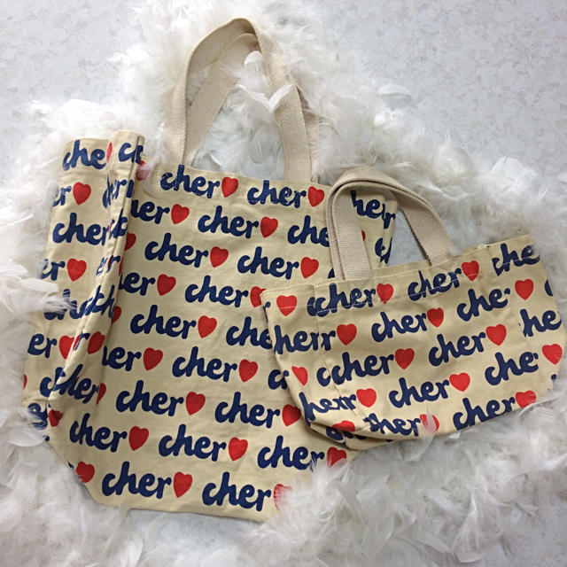 Cher(シェル)の美品 cher トートバック 3点 セット レディースのバッグ(トートバッグ)の商品写真