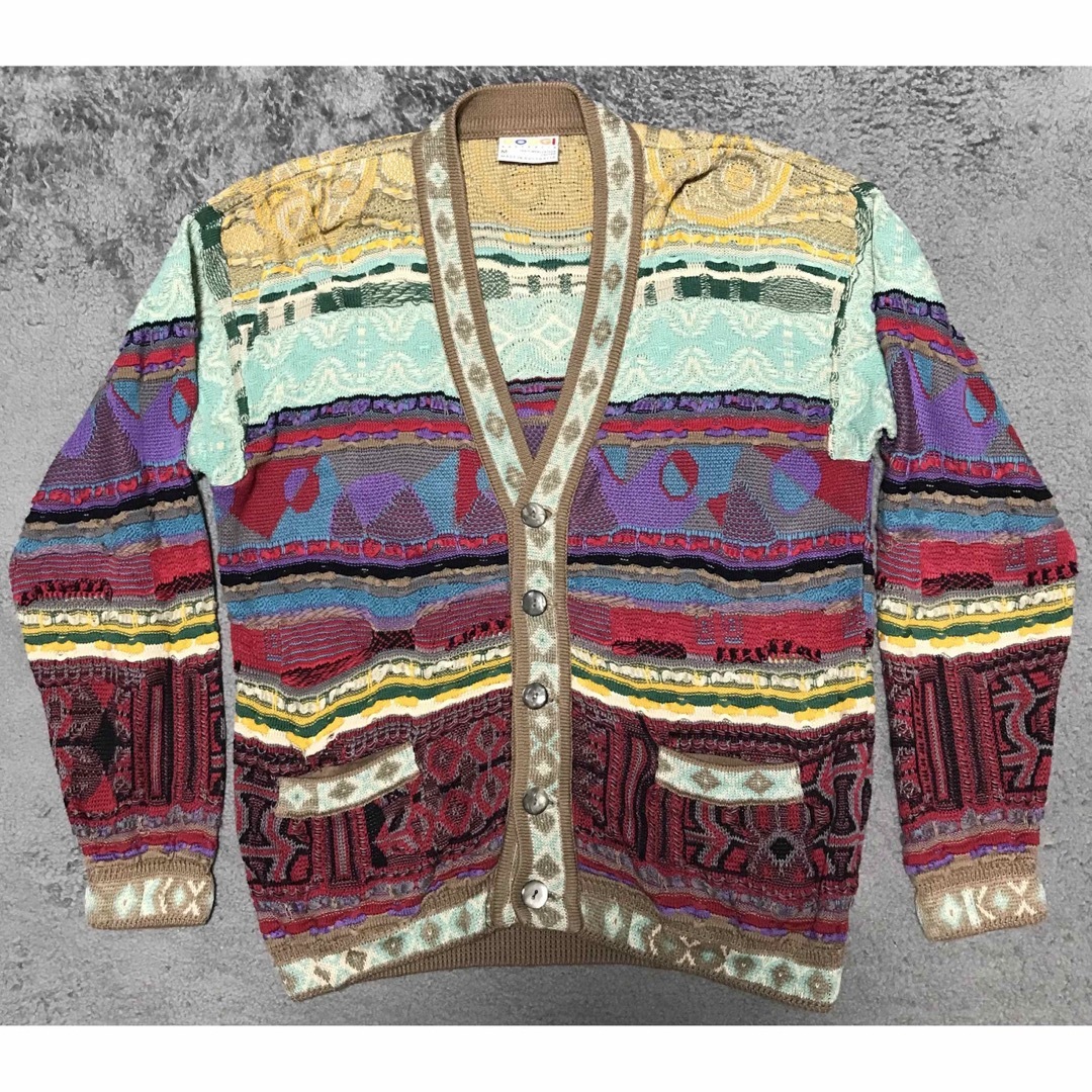 coogi マルチカラー　カーディガン