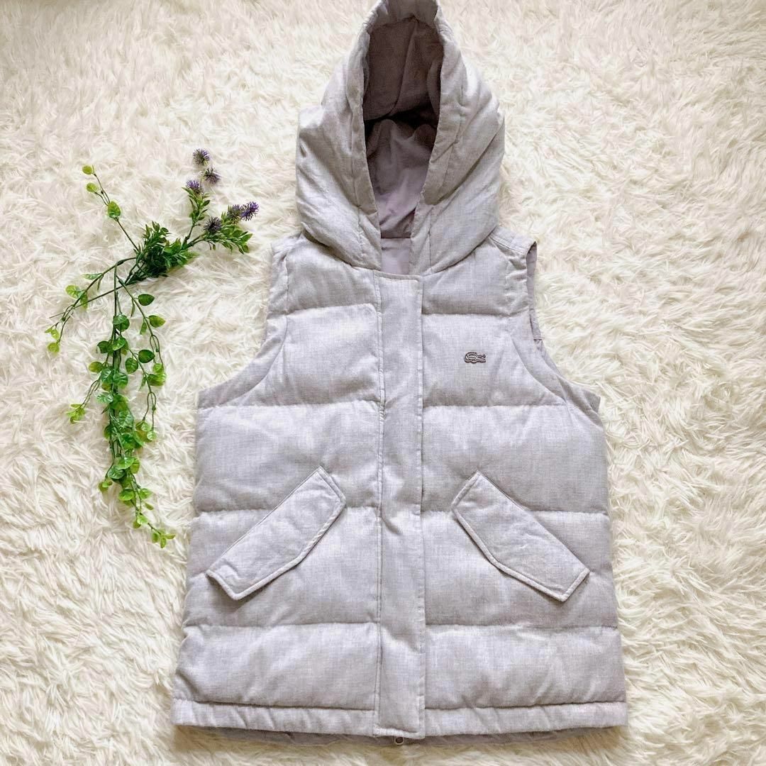 LACOSTE - 【美品】ラコステ リバーシブル高機能中綿ベスト フード付き