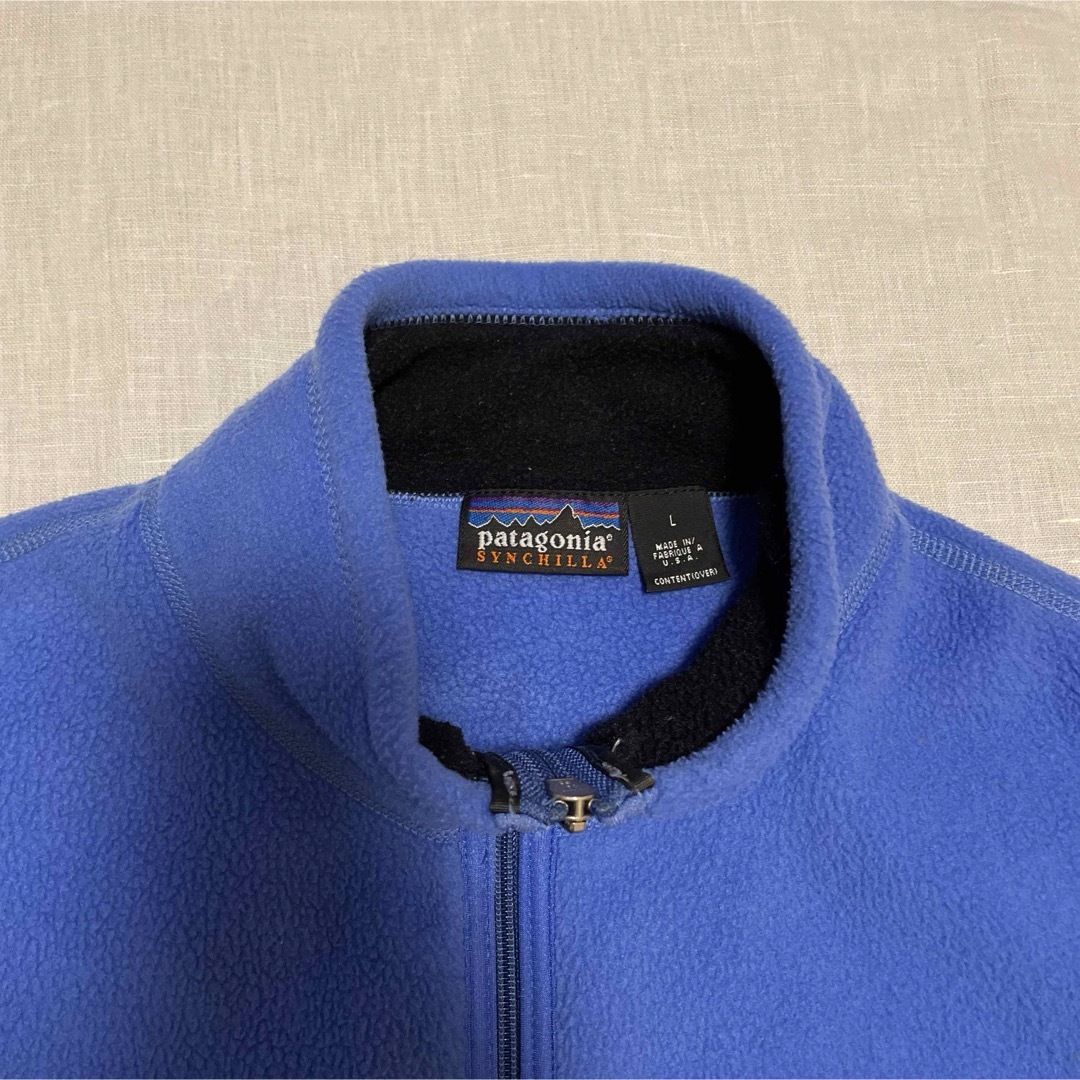 美品 90's USA製 patagonia シンチラ フリースベスト ジップ - ベスト