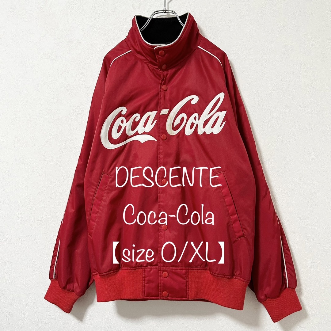 DESCENTE/デサント☆コカコーラ☆スタジャン☆ナイロン☆レッド/赤白☆XL-