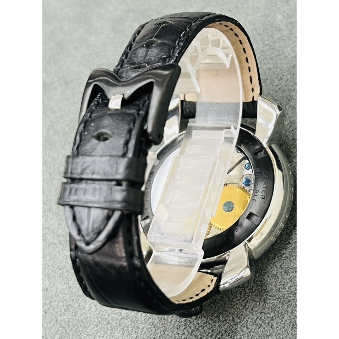 ガガミラノ マヌアーレ 48ｍｍ 手巻き カーボンベゼル ベルト新品 腕時計