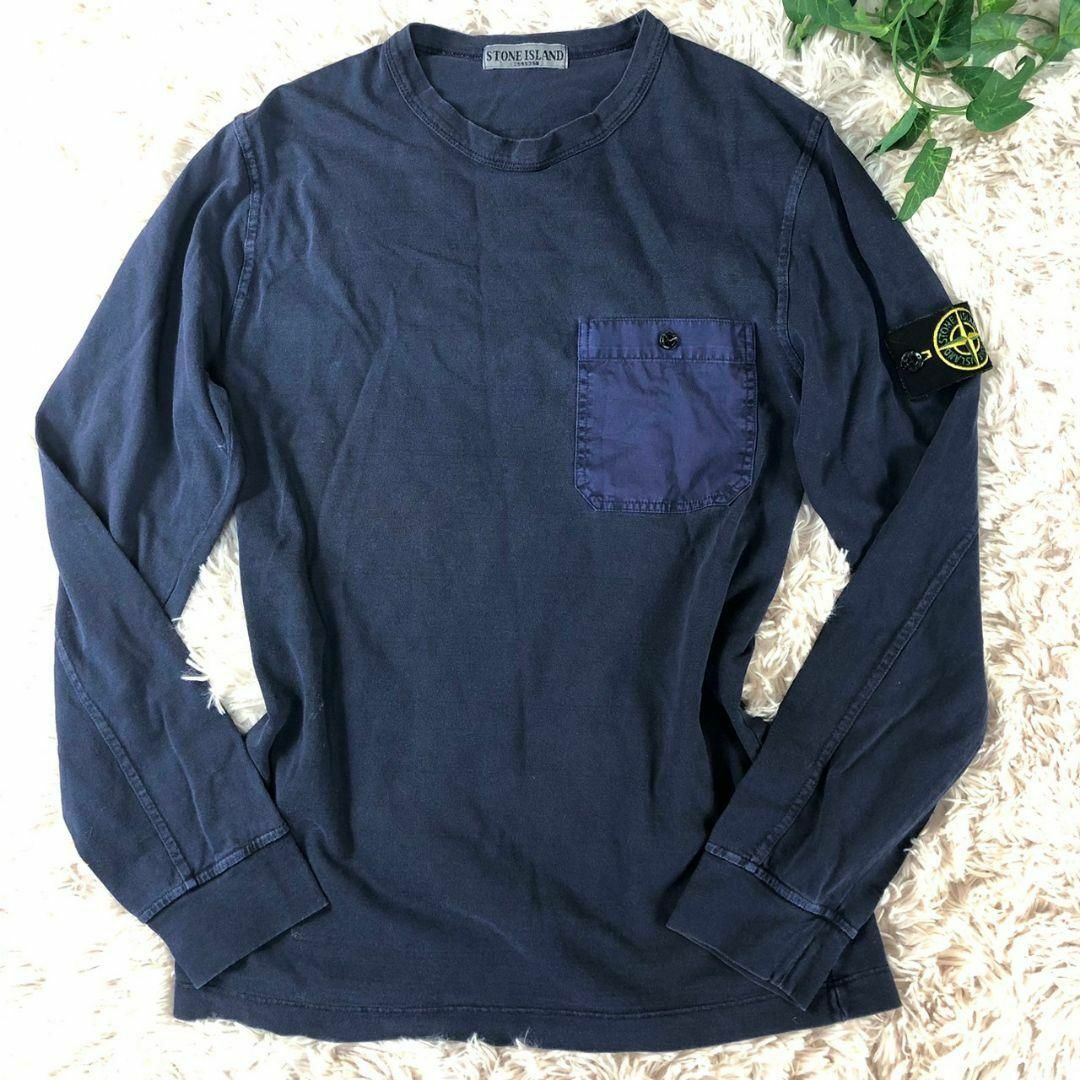 【大人気！】ストーンアイランド STONEISLAND 長袖シャツ　刺繍ロゴ