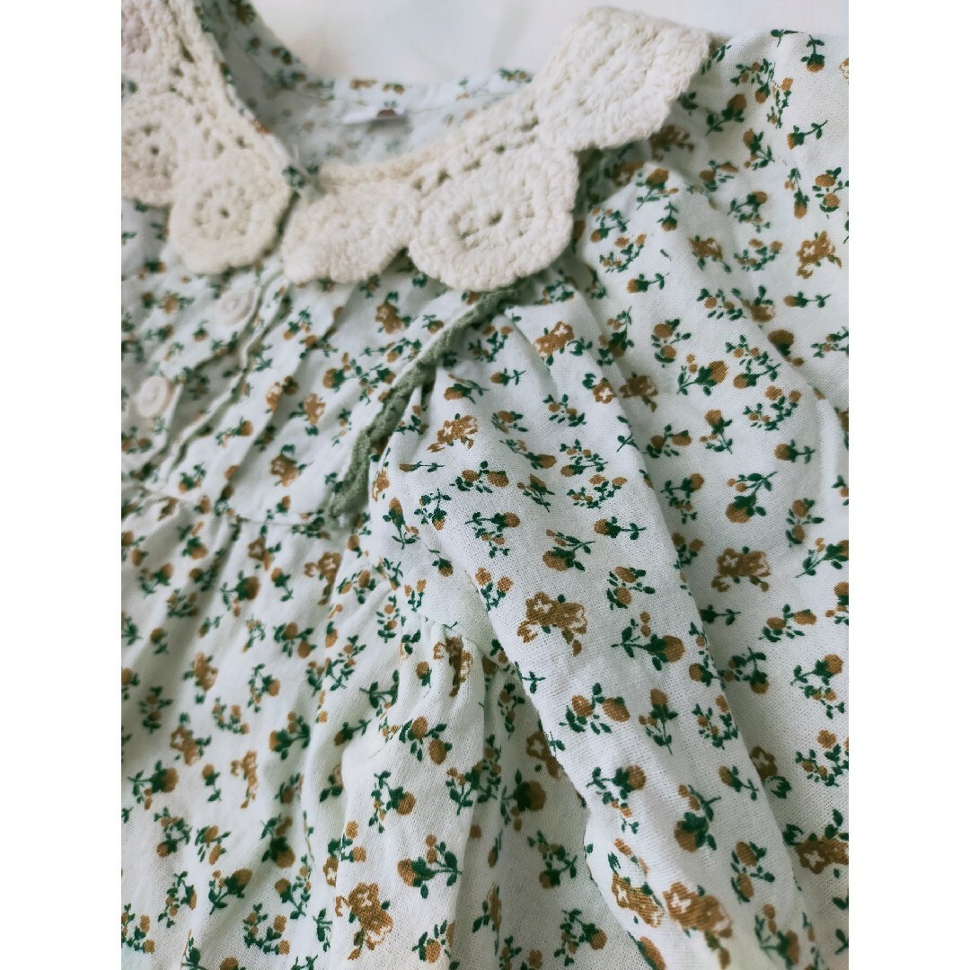 しまむら(シマムラ)のベビー　花柄ワンピース　90size キッズ/ベビー/マタニティのベビー服(~85cm)(ワンピース)の商品写真