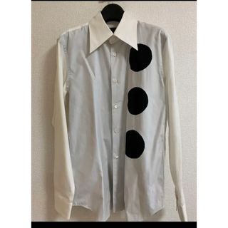 コムデギャルソンオムプリュス(COMME des GARCONS HOMME PLUS)の【希少】コムデギャルソン オムプリュス    穴あきフェイクシャツ XS 白(シャツ)