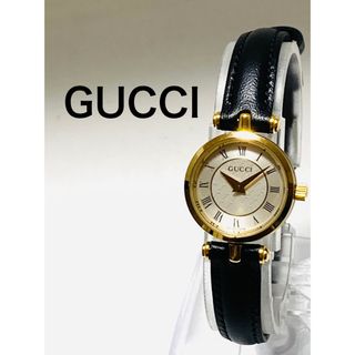 グッチ(Gucci)の美品！　GUCCI グッチ　留め具純正　電池&ベルト新品　レディース腕時計(腕時計)