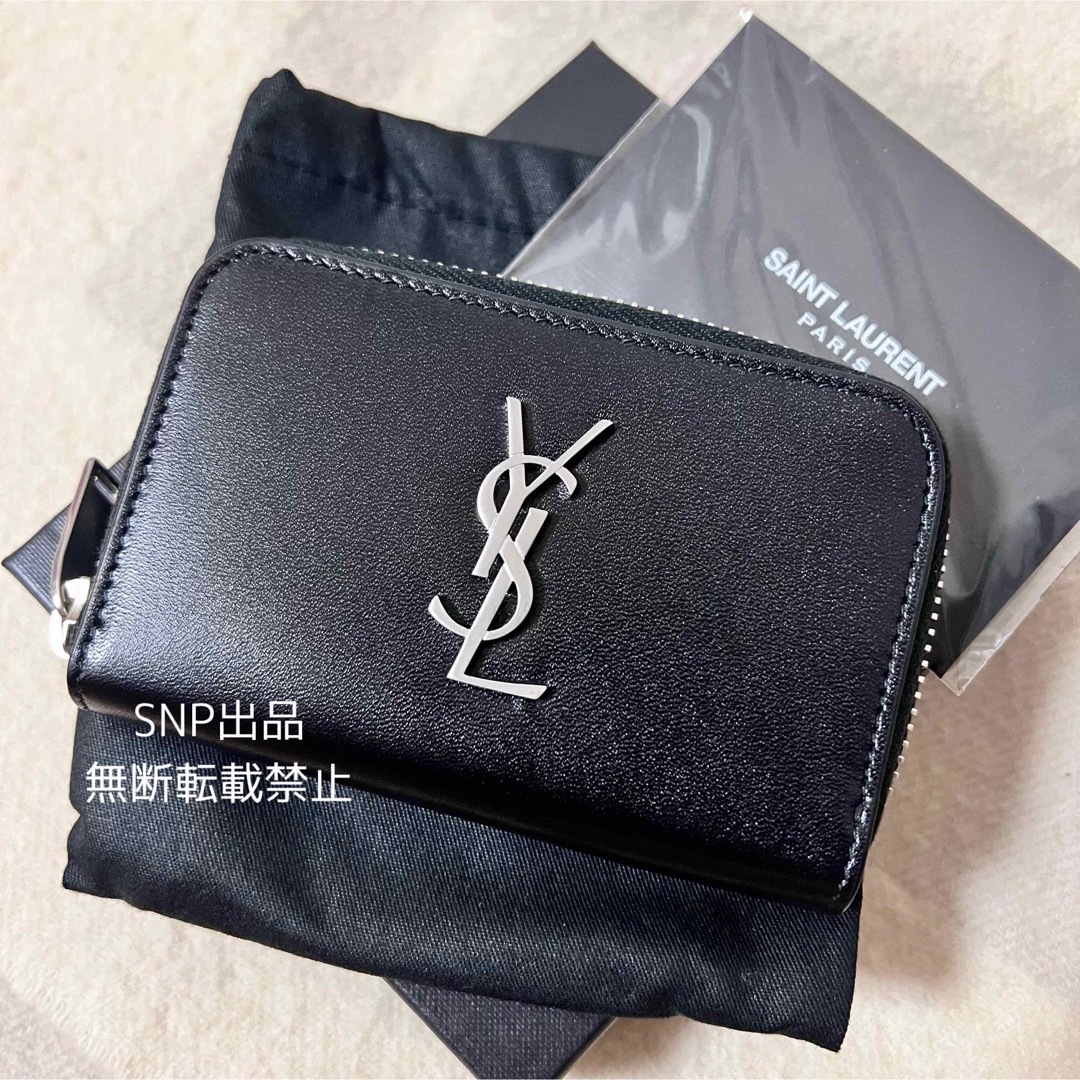 サンローラン 未使用 カサンドラ ジッピー コインケース 財布 YSL ロゴ