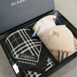 バーバリー(BURBERRY)の♪【新品未使用】BURBERRY  ハンカチ タオルハンカチセット♪(ハンカチ)