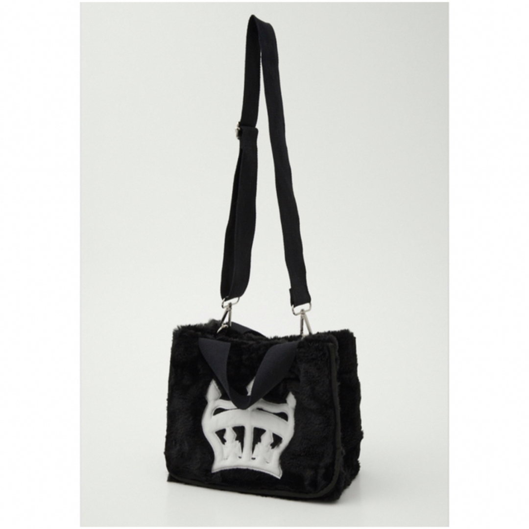 ロデオ★CROWN FAUX FUR BAG(ブラック) 2