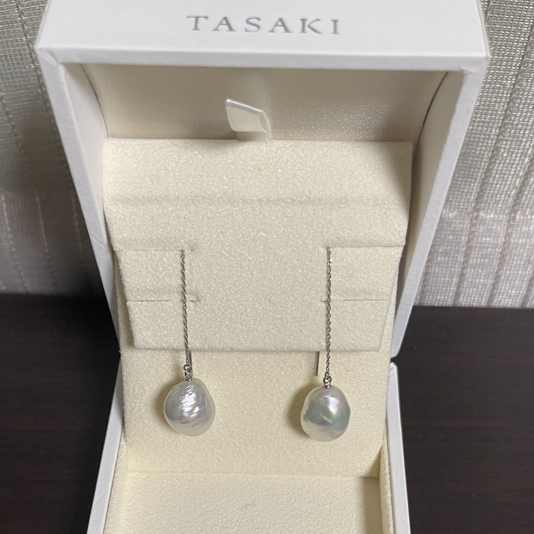 TASAKI(タサキ)の【美品】Tasaki/田崎白蝶バロックパールピアス12.6x14mm レディースのアクセサリー(ピアス)の商品写真