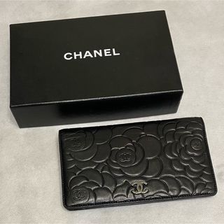 CHANEL - 正規品☆美品 シャネル カメリア長財布 ラウンドファスナーの ...