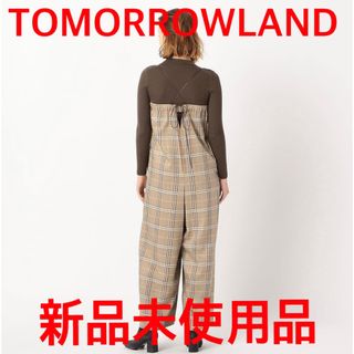 トゥモローランド(TOMORROWLAND)の【新品未使用】TOMMORROWLANDレーヨンチェックバッククロスコンビネゾン(ロングワンピース/マキシワンピース)