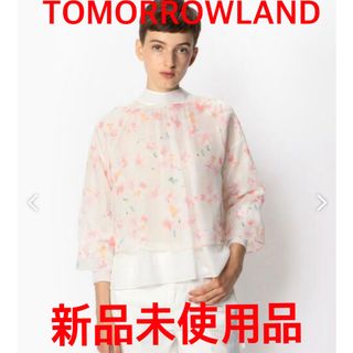 トゥモローランド(TOMORROWLAND)の【新品未使用品】TOMMORROWLANDオーガンジー ボートネックプルオーバー(シャツ/ブラウス(長袖/七分))