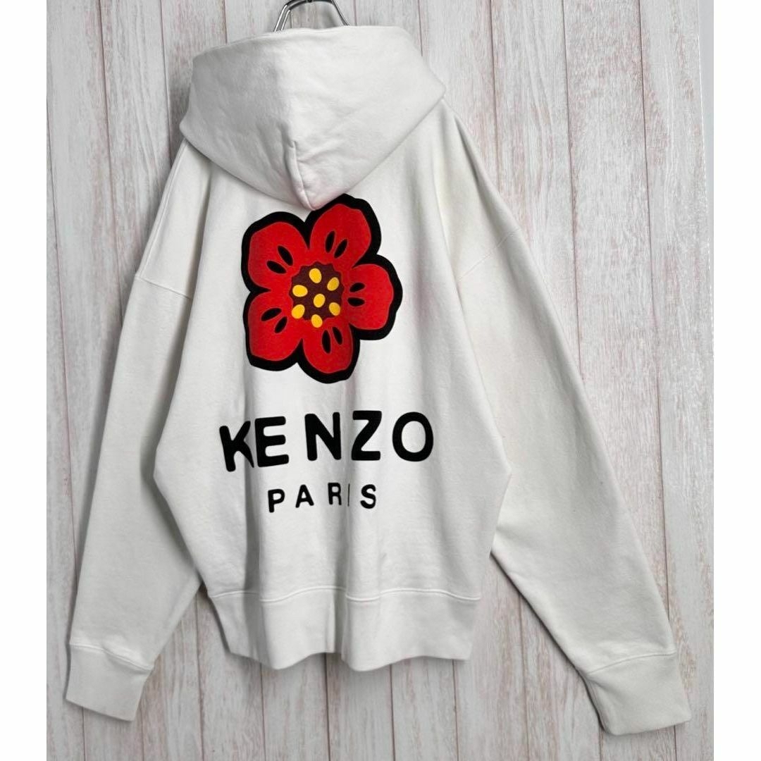 【即完売モデル】KENZO ニゴー フラワーロゴ プリント パーカー 人気L