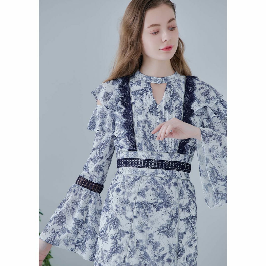 Riu トワルドジュイワンピース　Toile de jouy dress