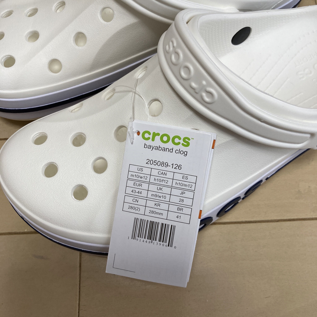 crocs(クロックス)の新品 28㎝ クロックス バヤバンド クロッグ ホワイト メンズの靴/シューズ(サンダル)の商品写真