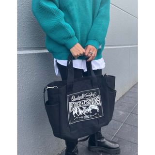 ロデオクラウンズワイドボウル(RODEO CROWNS WIDE BOWL)のロデオ★ STORAGE PURSE BAG（ブラック）(トートバッグ)