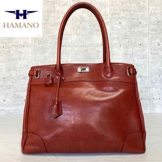 【HAMANO】濱野皮革工藝 クラッシー アーバン レッド系 A4 トートバッグ