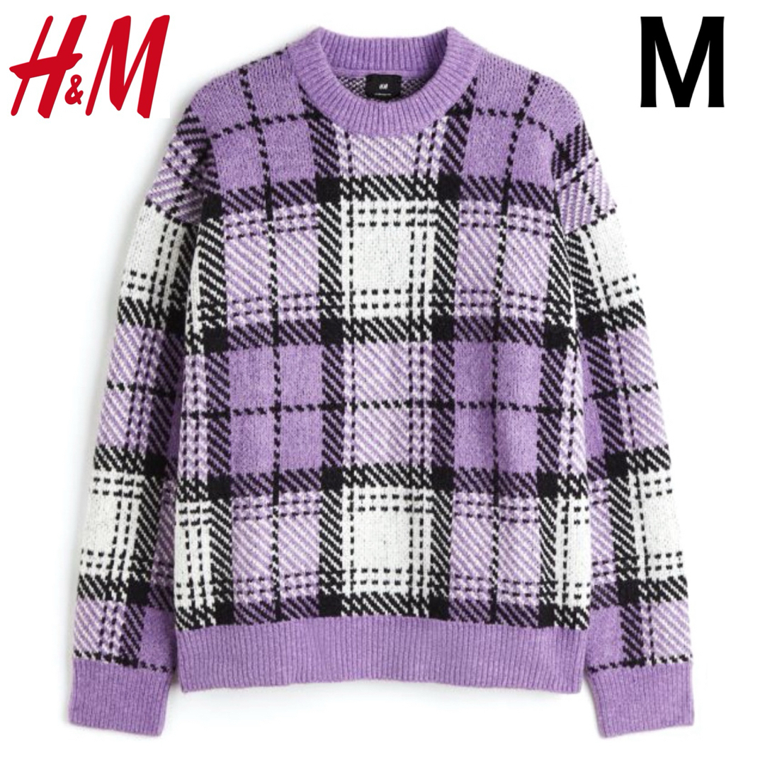 【今季新作】H&M ジャカードニットセーター　M