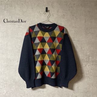 クリスチャンディオール(Christian Dior)のChristian Dior クリスチャンディオール 90s デザインニット(ニット/セーター)