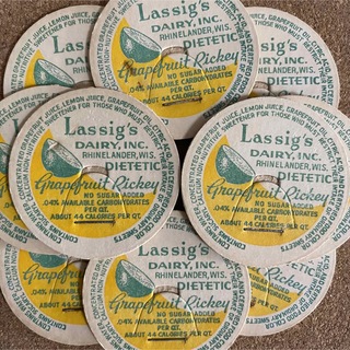 ヴィンテージミルクキャップ "Lassig's(グレープフルーツ)" 20枚(印刷物)