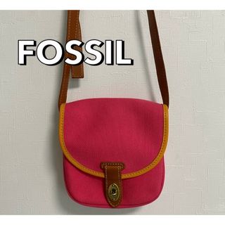 フォッシル(FOSSIL)の美品 難あり FOSSIL ショルダー 小さめ スマホ レザー 本革(ショルダーバッグ)