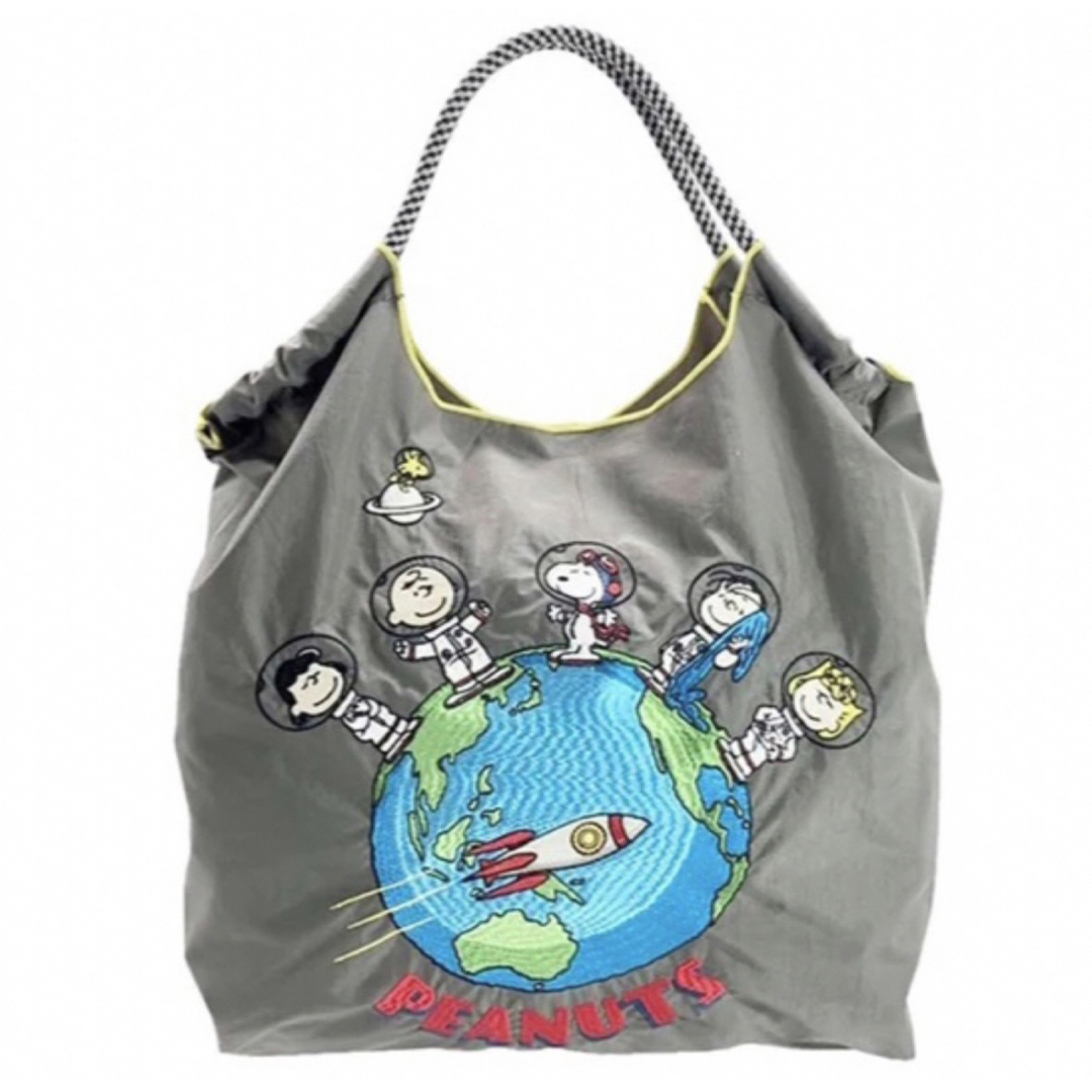SNOOPY - 【新品】ボール&チェーン スヌーピー柄 エコバッグ 地球 M