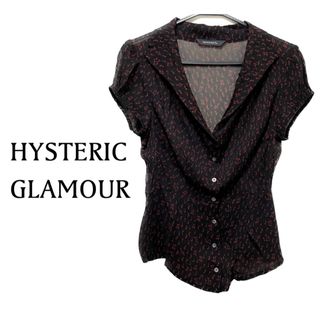 ヒステリックグラマー(HYSTERIC GLAMOUR)のヒステリックグラマー【美品】音符柄 半袖 シフォン ブラウス(シャツ/ブラウス(半袖/袖なし))